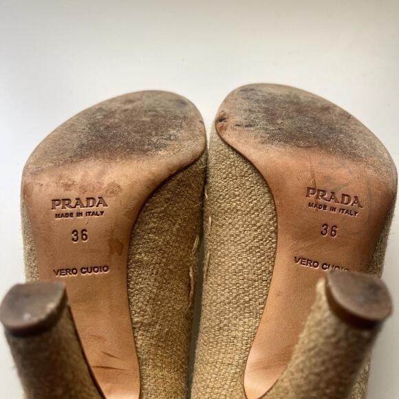Prada tweed heels brown tweed - Picture 7 of 7